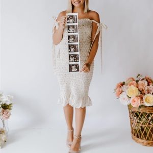 *MATERNITY* Bow Sleeve Shirred Dress